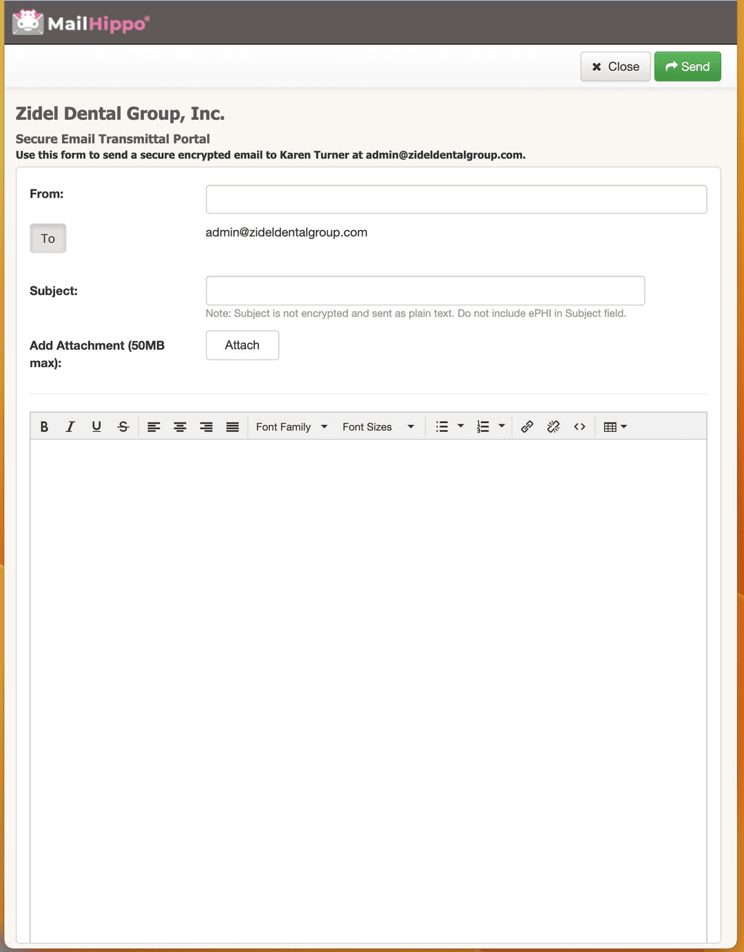 Compose button